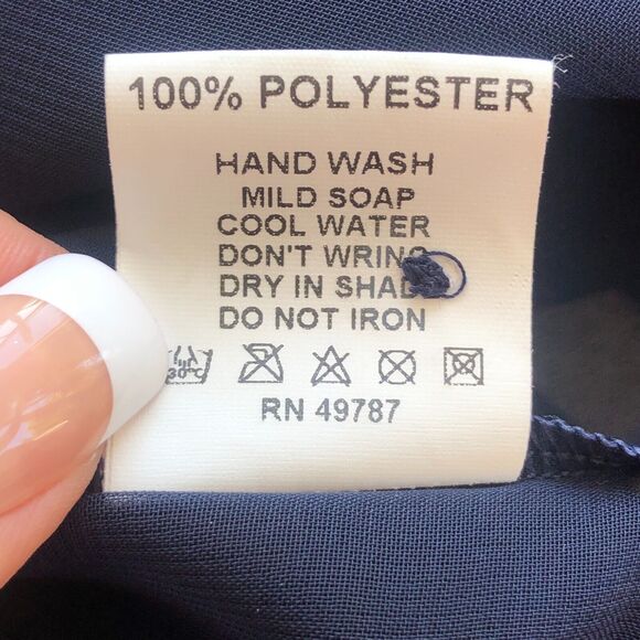 Gottex Swimwear Women's Sheer‎ Navy Button Front Tunic Cover-Up top Size S - Picture 7 of 9